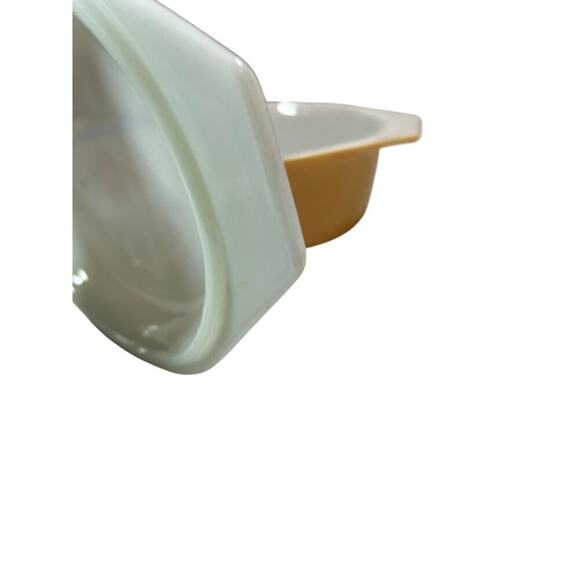 VTG 70s Pyrex Butterfly Gold 1.5 quart Oval Casserole Baking Dish with Lid - Picture 8 of 13